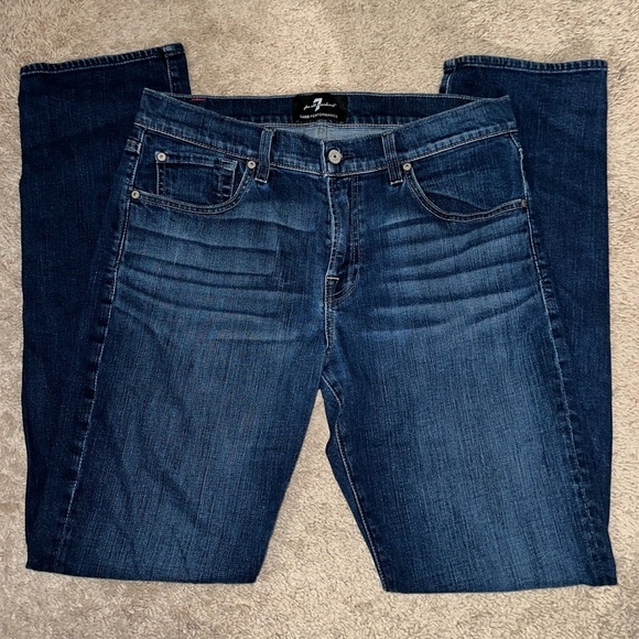 7 For All Mankind The Straight Luxe Performance sz 33x32 - Picture 3 of 12